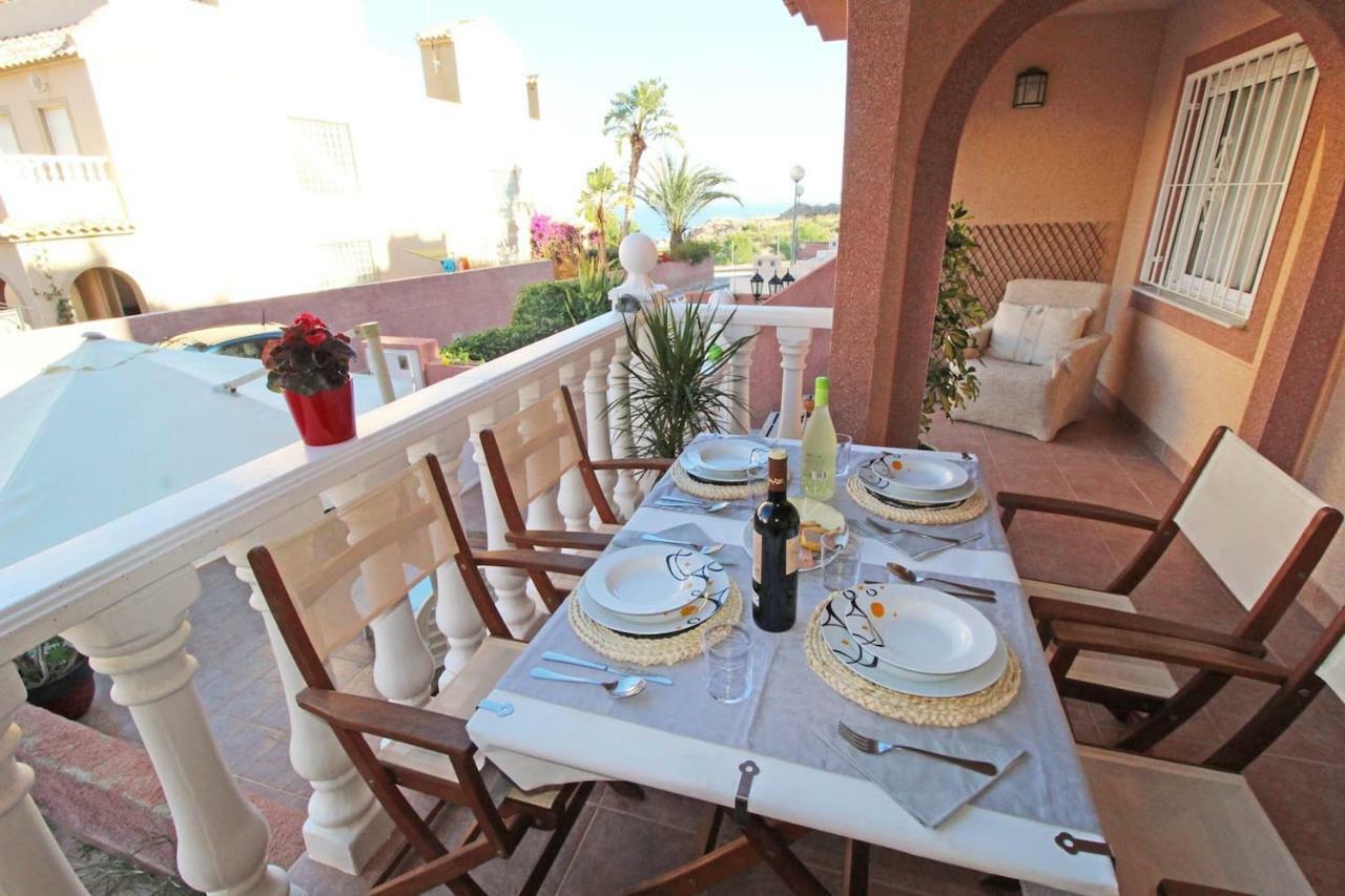 Bungalow Con Terraza, Piscina Y Vistas Al Mar Gran Alacant Kültér fotó